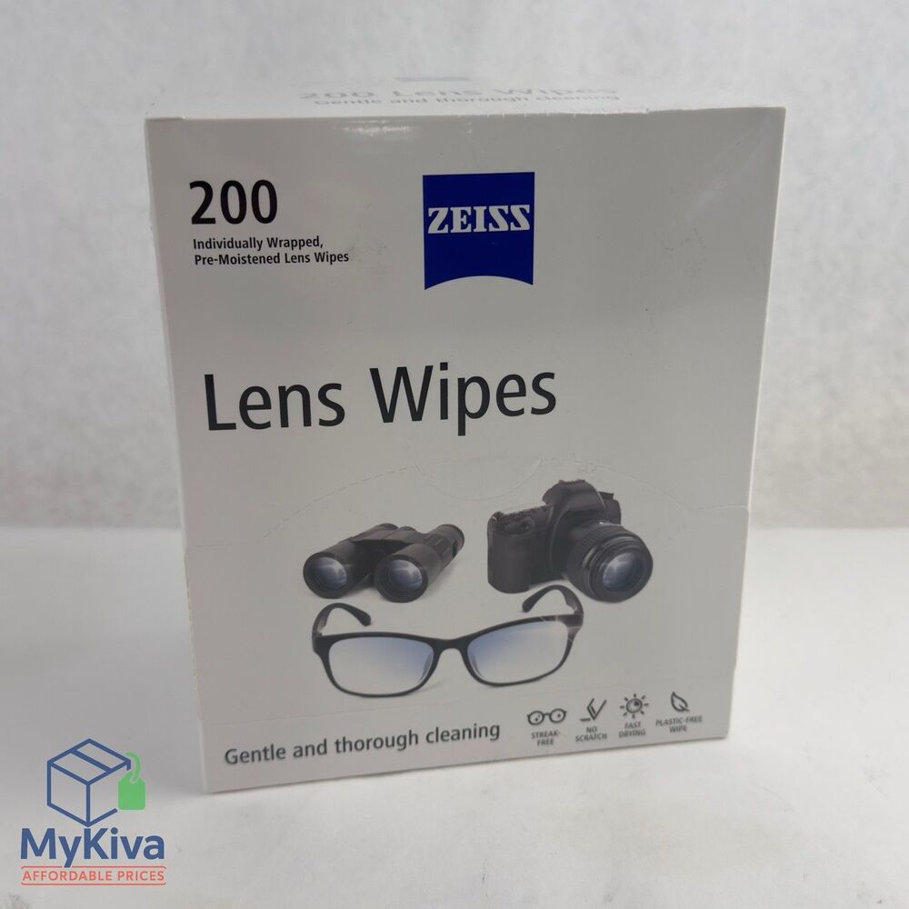 Gentle Pre Moistened Lens Wipes 200 Pack Streak Free Safe for All Lenses